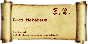 Bucz Makabeus névjegykártya